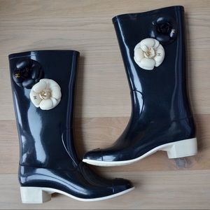 Chanel rain boots